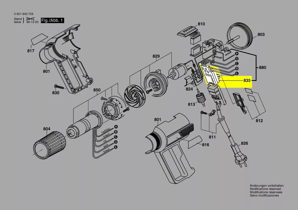 Interrupteur réf. 1 609 202 612 Bosch